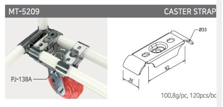 Spojovací držiak pre kolieska s platňou MT-5209