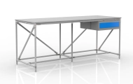 Dielenský stôl s kontajnerom s jednou zásuvkou šírka 2000 mm, 240405313