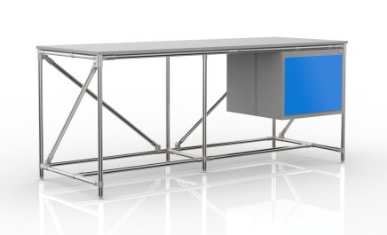 Dielenský stôl s kontajnerom šírka 2000 mm, 240405317 - 4
