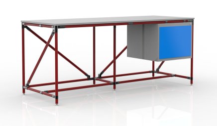 Dielenský stôl s kontajnerom šírka 2000 mm, 240405317 - 2