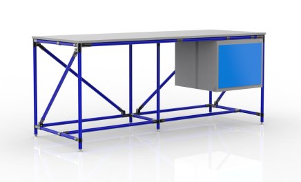 Dielenský stôl s kontajnerom šírka 2000 mm, 240405317 - 3