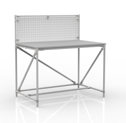 Dielenský stôl z rúrkového systému s perfopanelom 240408312 (3 modely) - 1