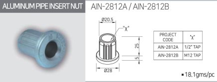 Vnútorná zátka so závitom AIN-2812B