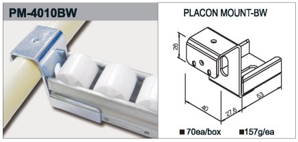 Úchyt valčekové trate typ PM-4010BW