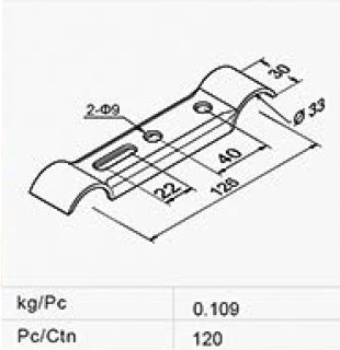 Spojovací držiak pre kolieska s platňou MT-5109B - 2